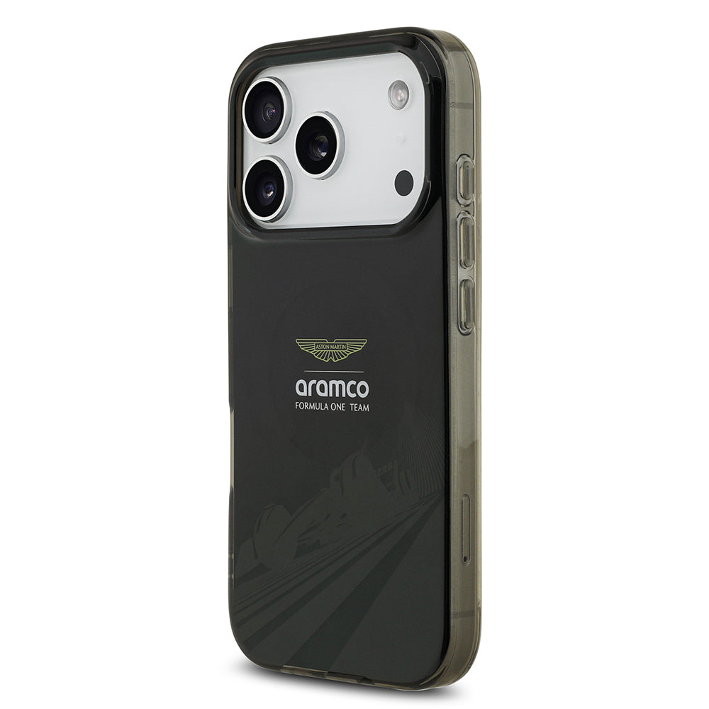 iPhone 17 Pro Kılıf Aston Martin Orjinal Lisanslı M-safe Şarj Özellikli IML Baskı Logolu Formula Tasarımlı Kapak