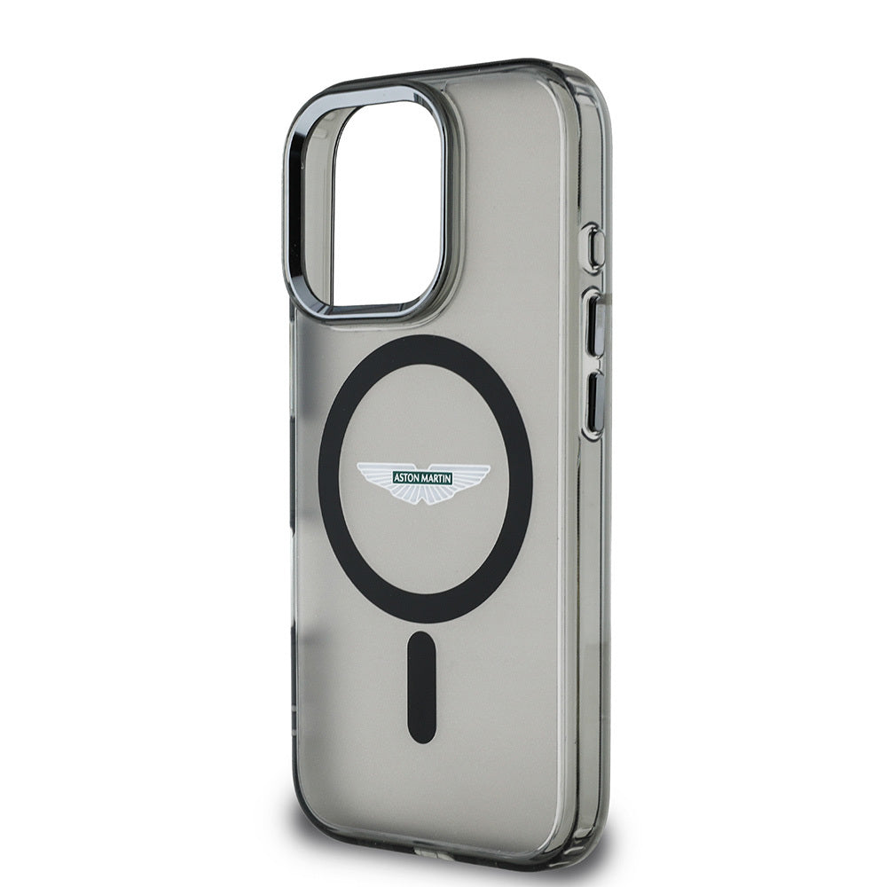 iPhone 16 Pro Max Kılıf Aston Martin Orjinal Lisanslı M-safe Şarj Özellikli IML Baskı Logolu Buzlu Kapak