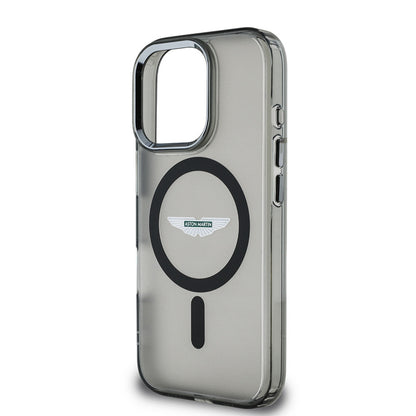iPhone 16 Pro Max Kılıf Aston Martin Orjinal Lisanslı M-safe Şarj Özellikli IML Baskı Logolu Buzlu Kapak