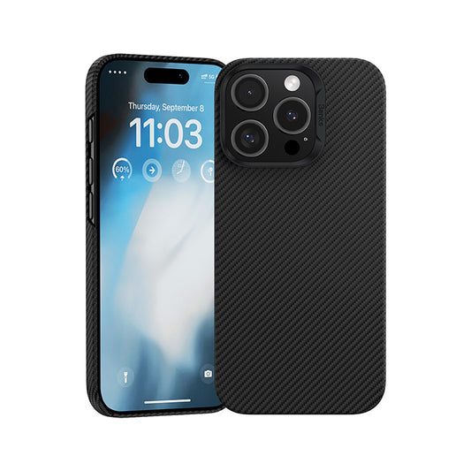 iPhone 16 Pro Max Kılıf Benks M-safe Şarj Özellikli Metal Kamera Çerçeveli Magnetik ArmorAir 600D Kevlar Fiber Kapak