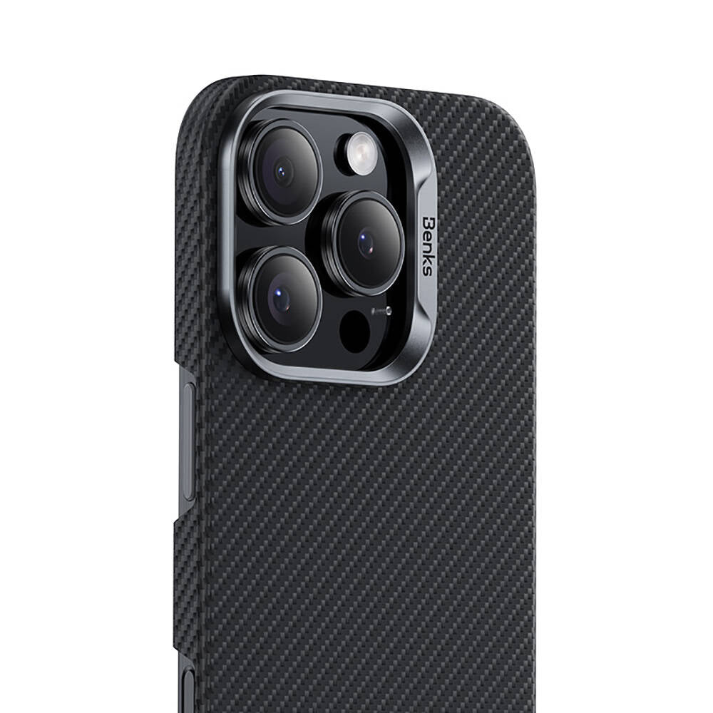 iPhone 16 Pro Max Kılıf Benks M-safe Şarj Özellikli Magnetik ArmorAir 600D Kevlar Fiber Kapak