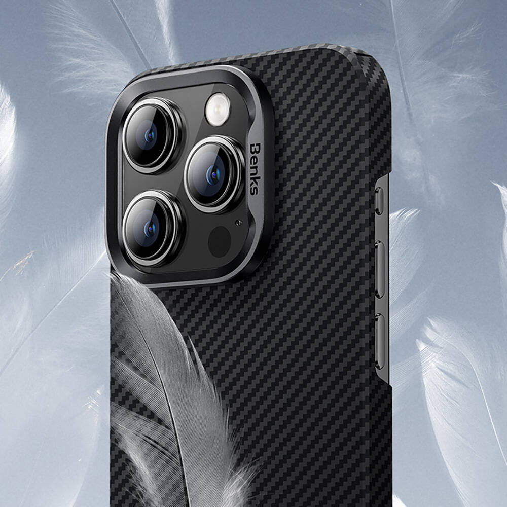 iPhone 16 Pro Max Kılıf Benks M-safe Şarj Özellikli Magnetik ArmorAir 600D Kevlar Fiber Kapak