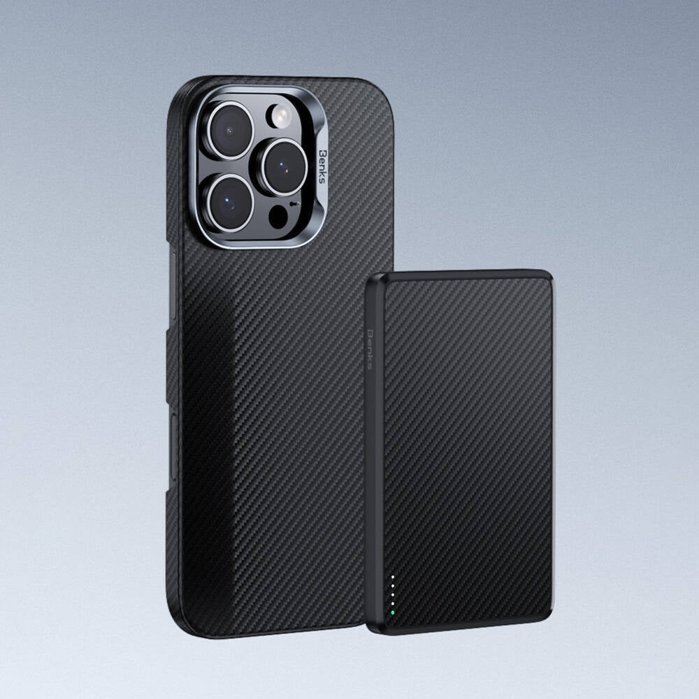 iPhone 16 Pro Max Kılıf Benks M-safe Şarj Özellikli Magnetik ArmorAir 600D Kevlar Fiber Kapak