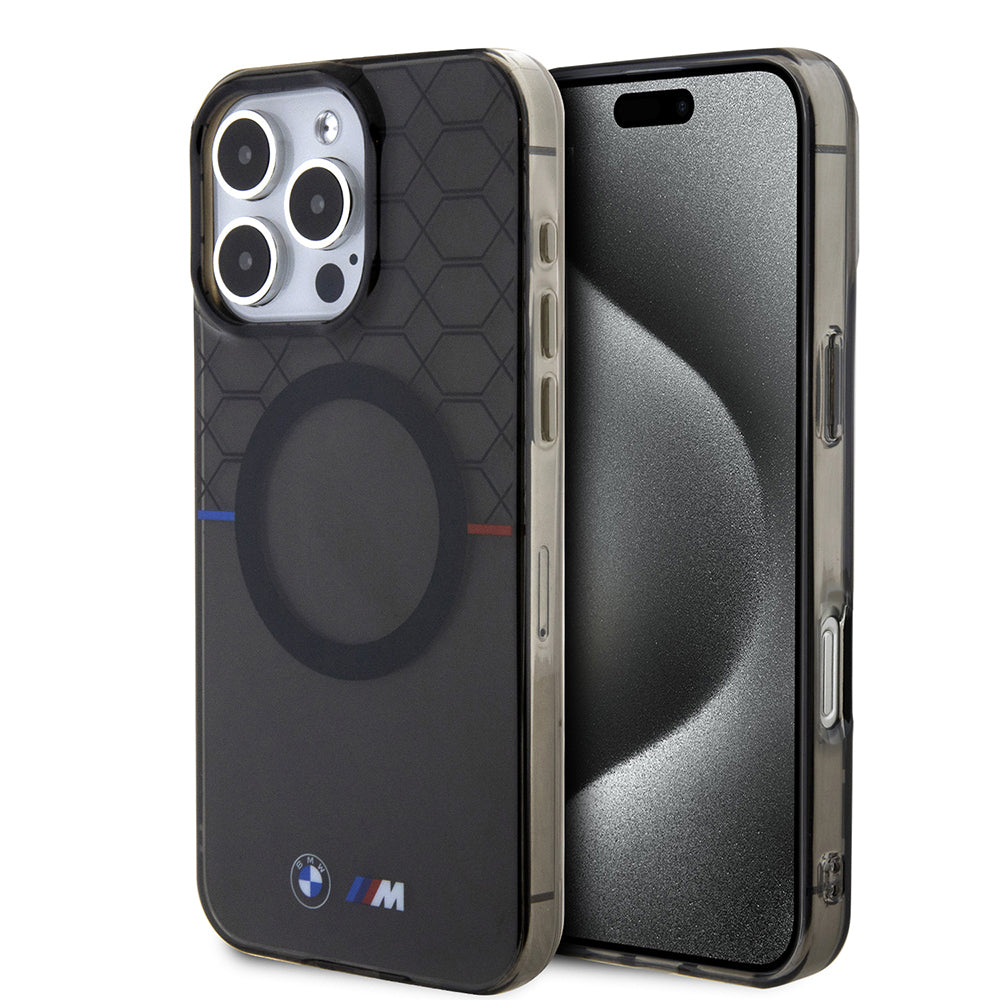 iPhone 16 Pro Max Kılıf BMW Magsafe Şarj Özellikli Transparan M Dizayn Orjinal Lisanslı Kapak