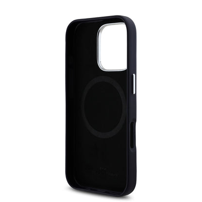 iPhone 16 Pro Max Kılıf BMW Orjinal Lisanslı M-safe Şarj Özellikli Metal Logolu Tam Kaplama Deri Kapak
