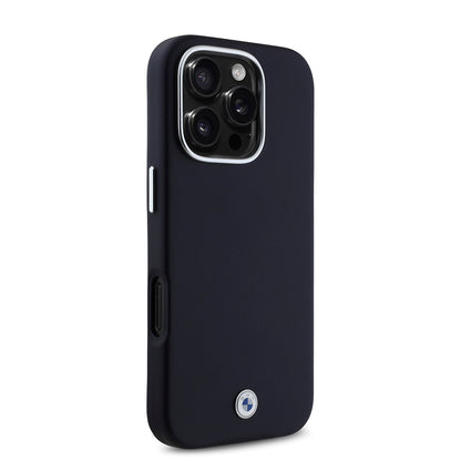 iPhone 16 Pro Max Kılıf BMW Orjinal Lisanslı M-safe Şarj Özellikli Metal Logolu Tam Kaplama Deri Kapak