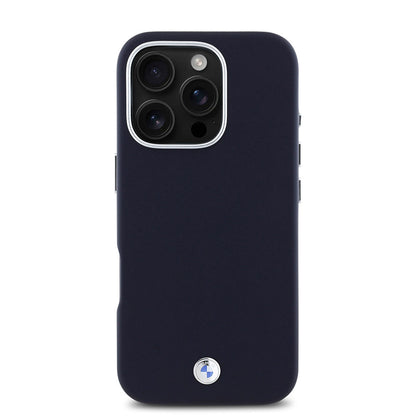 iPhone 16 Pro Max Kılıf BMW Orjinal Lisanslı M-safe Şarj Özellikli Metal Logolu Tam Kaplama Deri Kapak