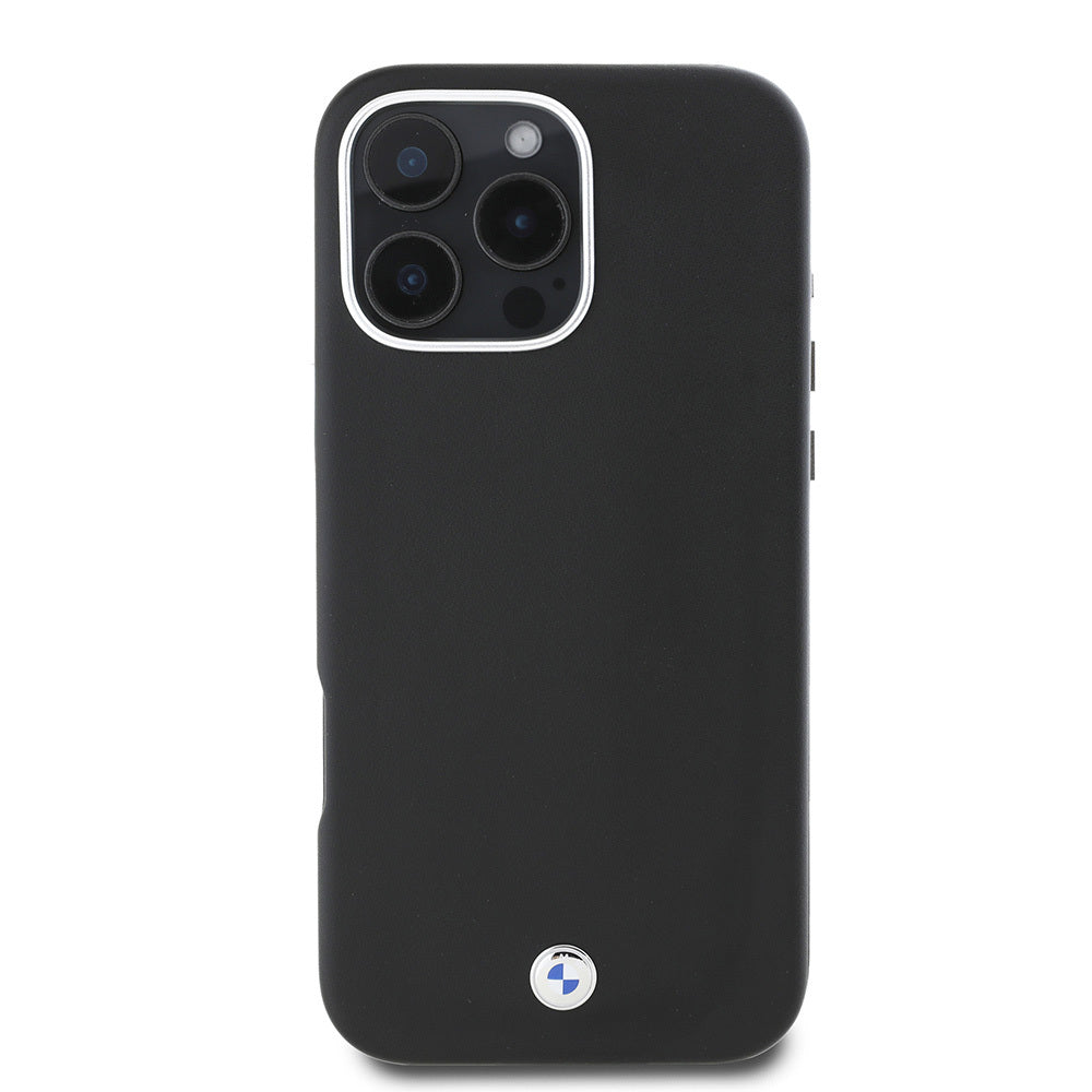 iPhone 16 Pro Max Kılıf BMW Orjinal Lisanslı M-safe Şarj Özellikli Metal Logolu Tam Kaplama Deri Kapak