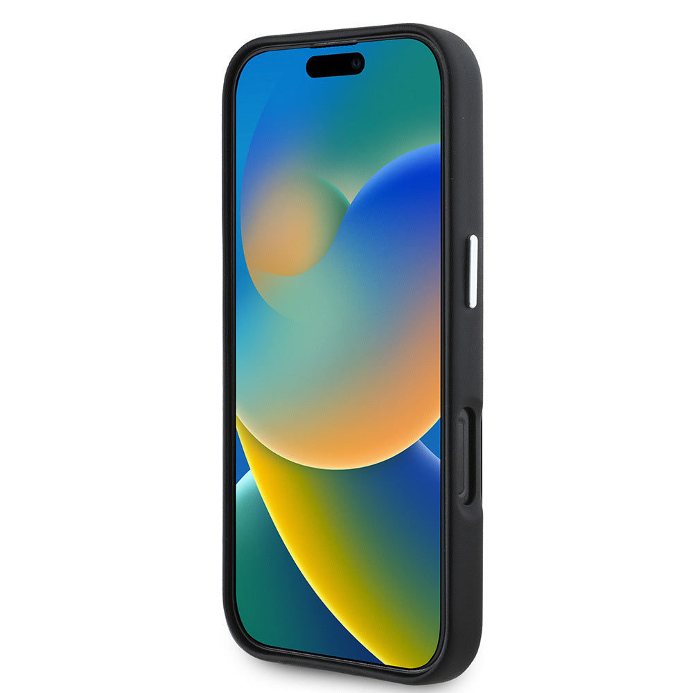 iPhone 16 Pro Max Kılıf BMW Orjinal Lisanslı M-safe Şarj Özellikli Metal Logolu Tam Kaplama Deri Kapak