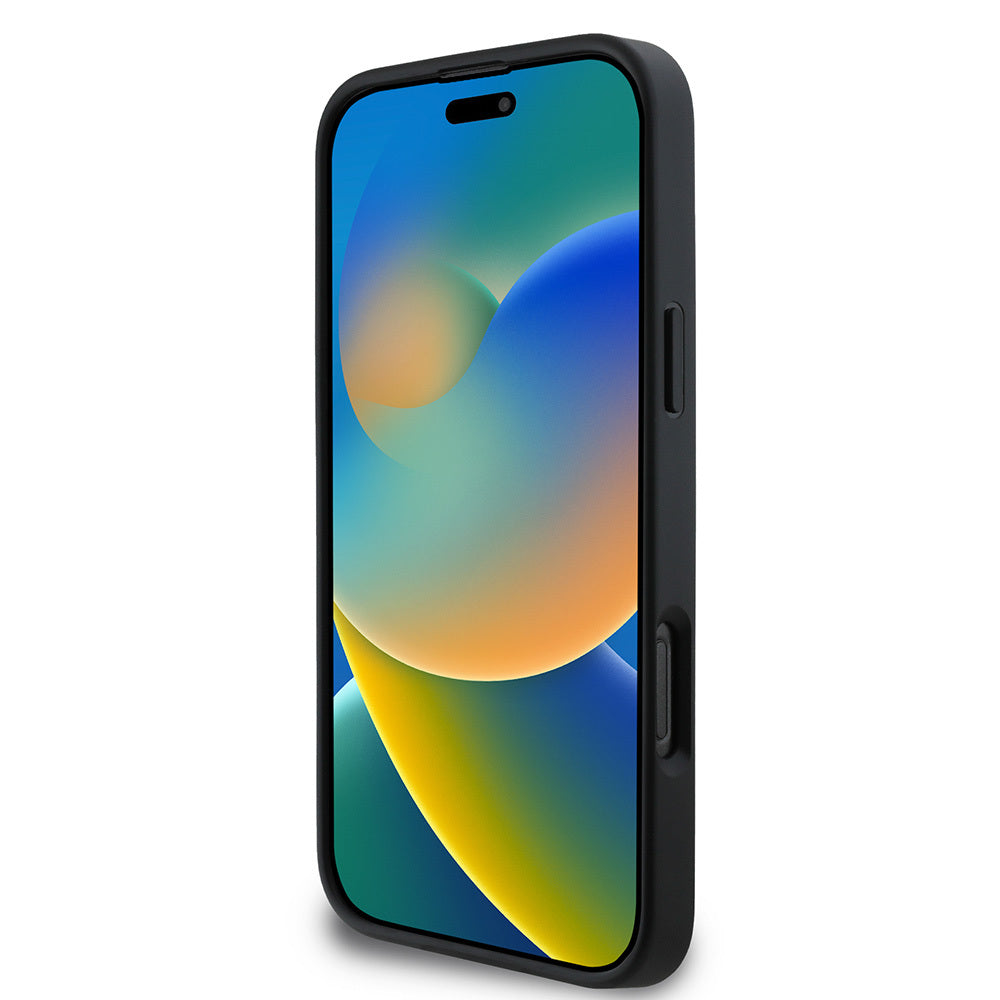 iPhone 16 Pro Max Kılıf DKNY Orjinal Lisanslı Kapitone Tasarımlı Metal Logolu Deri Kapak