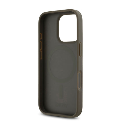 iPhone 16 Pro Max Kılıf DKNY Orjinal Lisanslı M-safe Şarj Özellikli 3D Yazılı Repeat Pattern Kapak