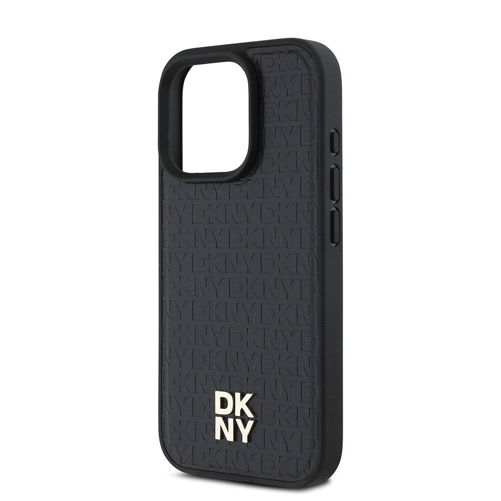 iPhone 16 Pro Max Kılıf DKNY Orjinal Lisanslı M-safe Şarj Özellikli 3D Yazılı Repeat Pattern Kapak