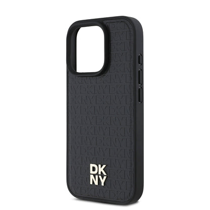 iPhone 16 Pro Max Kılıf DKNY Orjinal Lisanslı M-safe Şarj Özellikli 3D Yazılı Repeat Pattern Kapak