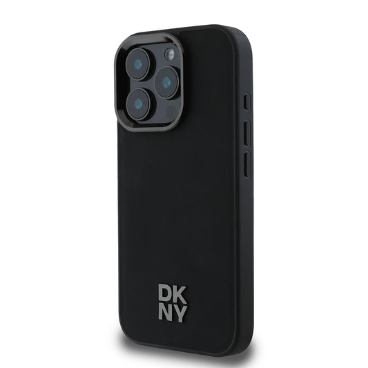 iPhone 16 Pro Max Kılıf DKNY Orjinal Lisanslı M-safe Şarj Özellikli Metal Logolu PU Deri Plain Kapak