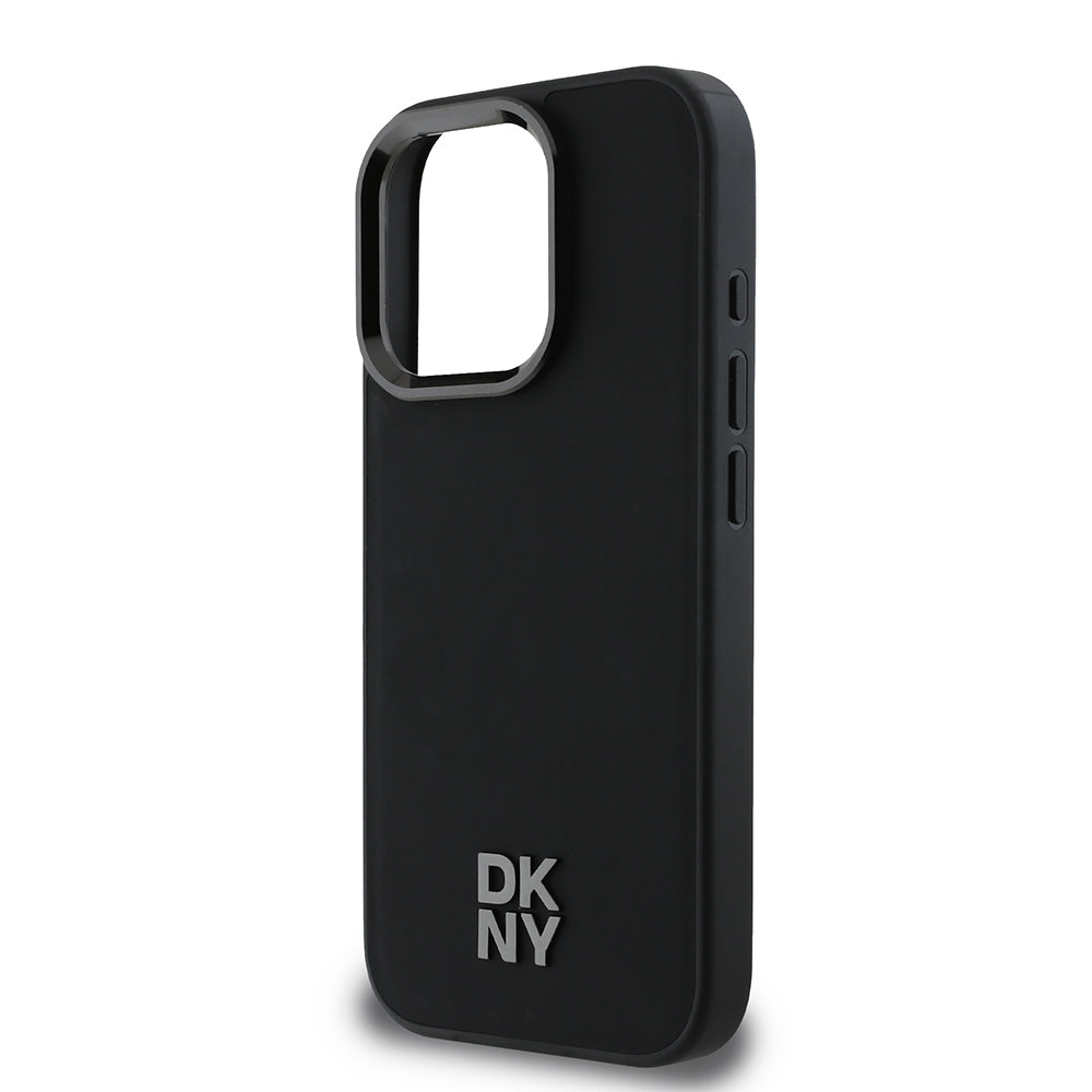 iPhone 16 Pro Max Kılıf DKNY Orjinal Lisanslı M-safe Şarj Özellikli Metal Logolu PU Deri Plain Kapak