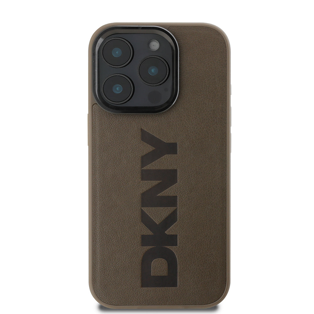 iPhone 16 Pro Max Kılıf DKNY Orjinal Lisanslı M-safe Şarj Özellikli PU Deri Plain Kapak