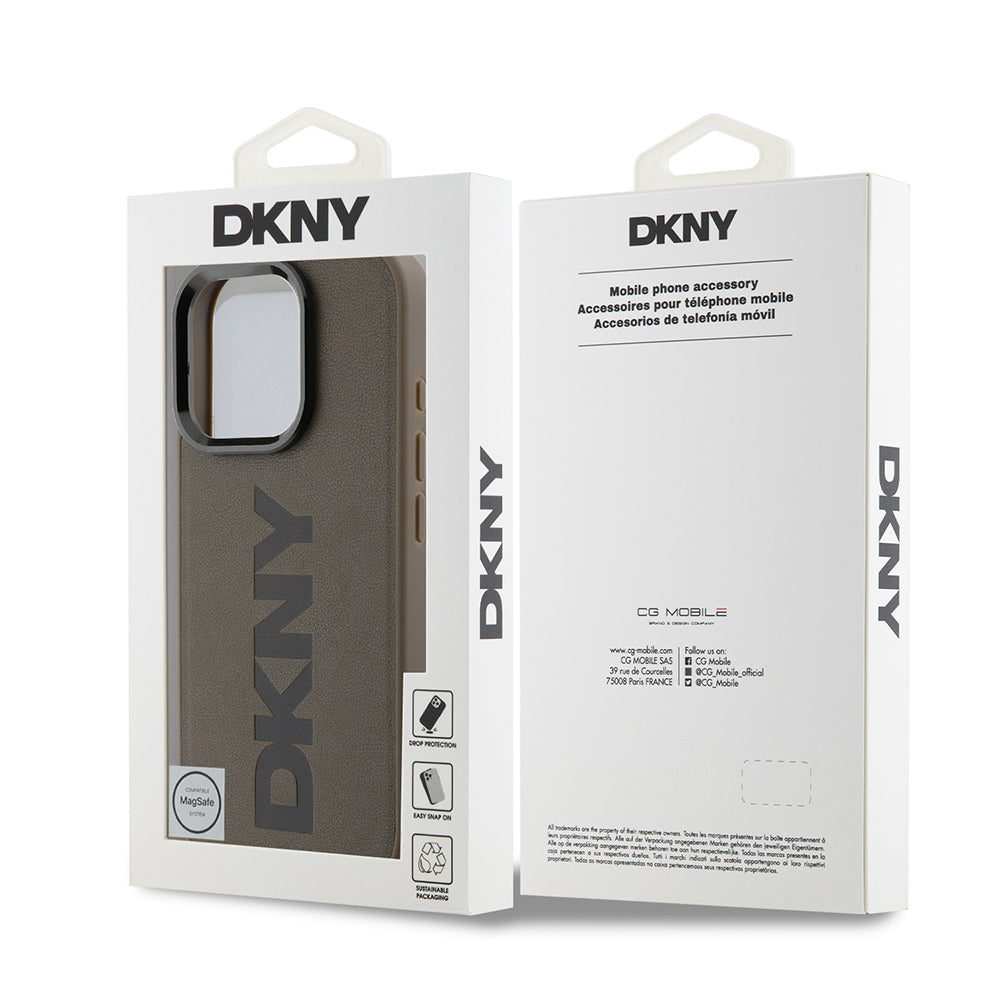 iPhone 16 Pro Max Kılıf DKNY Orjinal Lisanslı M-safe Şarj Özellikli PU Deri Plain Kapak