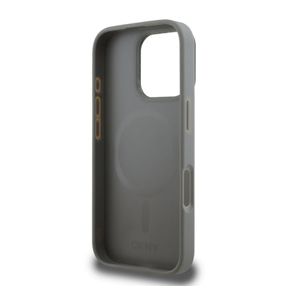iPhone 16 Pro Max Kılıf DKNY Orjinal Lisanslı M-safe Şarj Özellikli PU Deri Plain Kapak