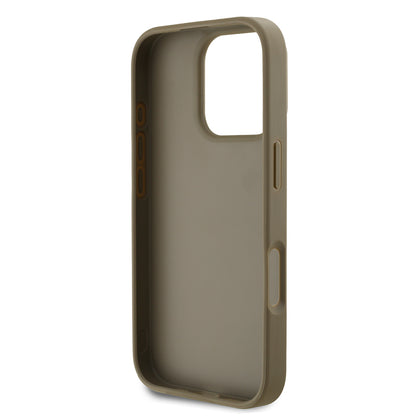 iPhone 16 Pro Max Kılıf DKNY Orjinal Lisanslı Taşlı DKNY Yazılı Metalik Rhinestones PU Deri Kapak