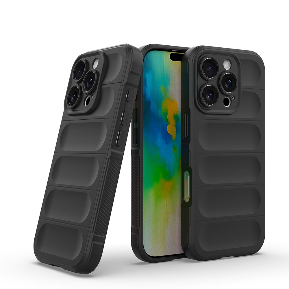 Apple iPhone 16 Pro Max Kılıf Esnek TPU Oyuklu Arka Yüzey Tasarımlı Zore Etnik Silikon Kapak