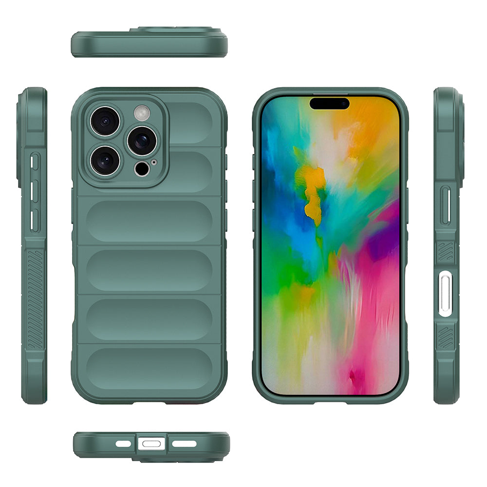 Apple iPhone 16 Pro Max Kılıf Esnek TPU Oyuklu Arka Yüzey Tasarımlı Zore Etnik Silikon Kapak
