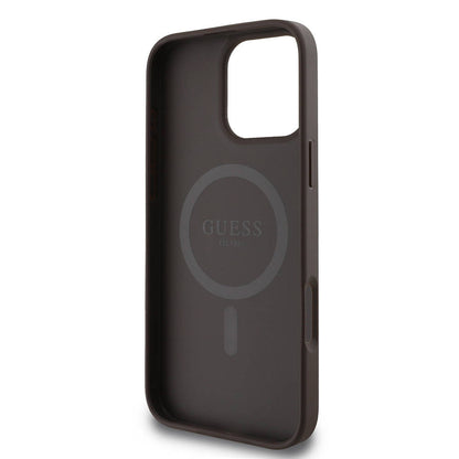 iPhone 16 Pro Max Kılıf Guess Orjinal Lisanslı M-safe Şarj Özellikli 4G Şerit Tasarımlı Printed Kapak