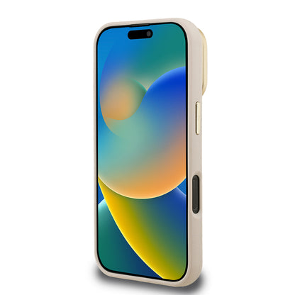 iPhone 16 Pro Max Kılıf Guess Orjinal Lisanslı Grained Yazı Logolu Kamera Standlı Kapak