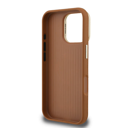 iPhone 16 Pro Max Kılıf Guess Orjinal Lisanslı Grained Yazı Logolu Kamera Standlı Kapak
