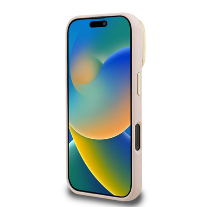 iPhone 16 Pro Max Kılıf Guess Orjinal Lisanslı Grained Yazı Logolu Kamera Standlı Kapak
