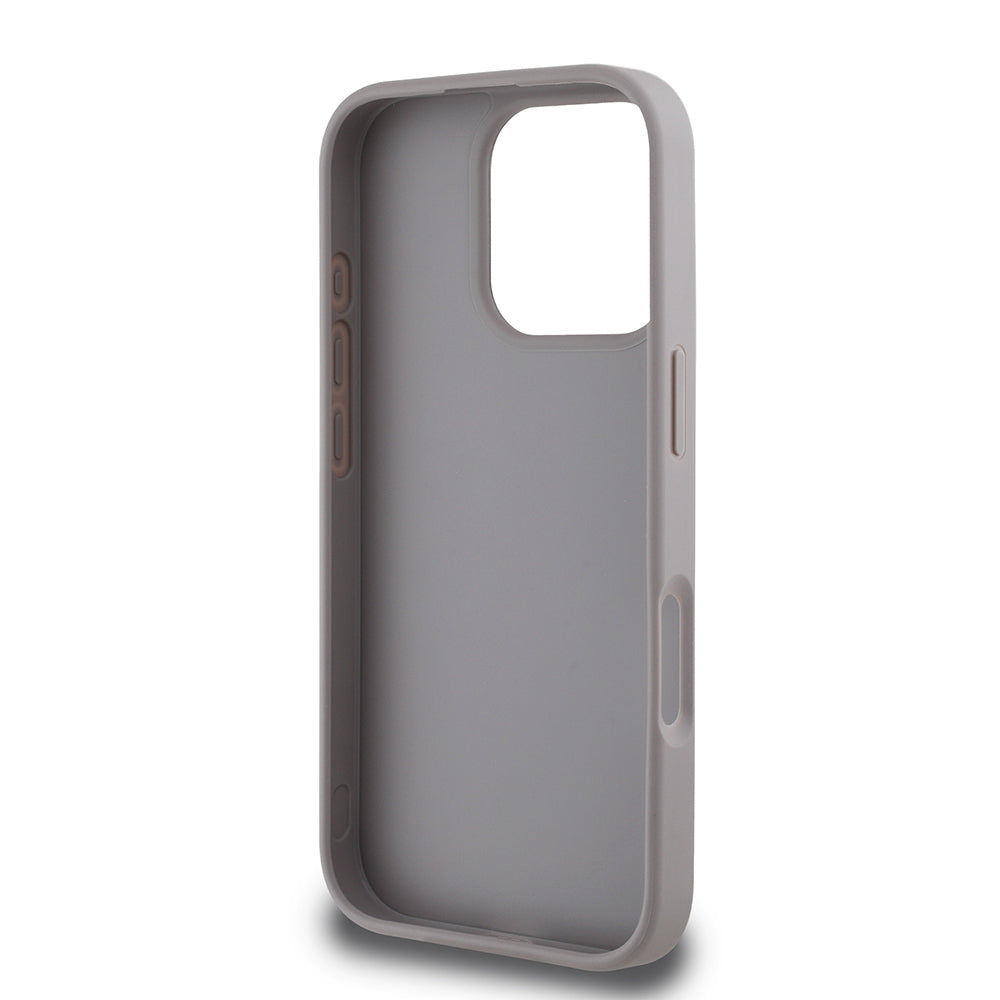 iPhone 16 Pro Max Kılıf Guess Orjinal Lisanslı Gül Baskılı Büyük Metal Logo Dizaynlı Kapak