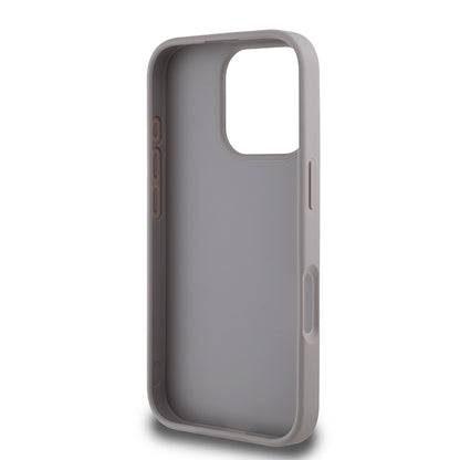 iPhone 16 Pro Max Kılıf Guess Orjinal Lisanslı Gül Baskılı Büyük Metal Logo Dizaynlı Kapak