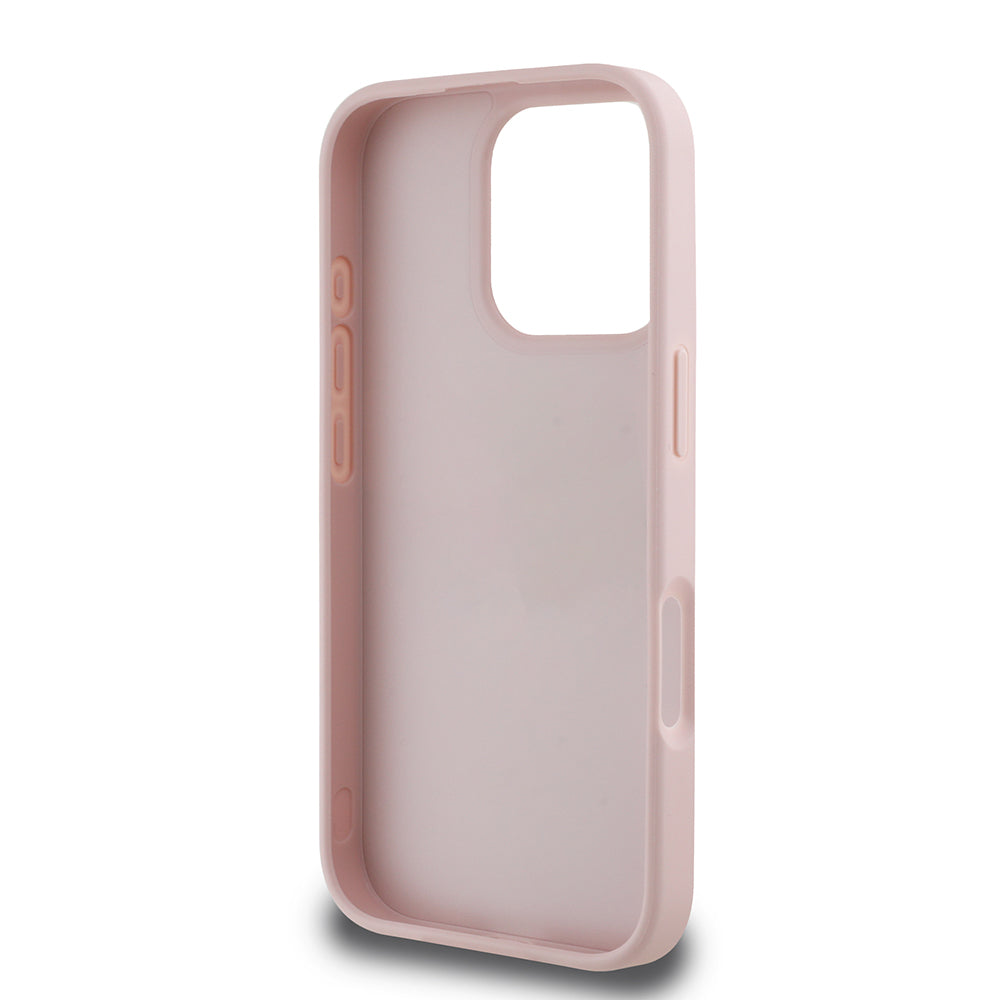 iPhone 16 Pro Max Kılıf Guess Orjinal Lisanslı Gül Baskılı Büyük Metal Logo Dizaynlı Kapak