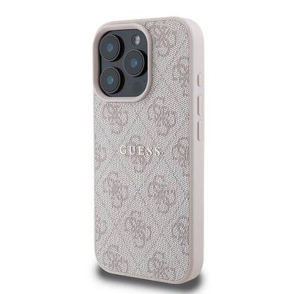 iPhone 16 Pro Max Kılıf Guess Orjinal Lisanslı M-safe Şarj Özellikli 4G Desenli Yazı Logolu Kapak