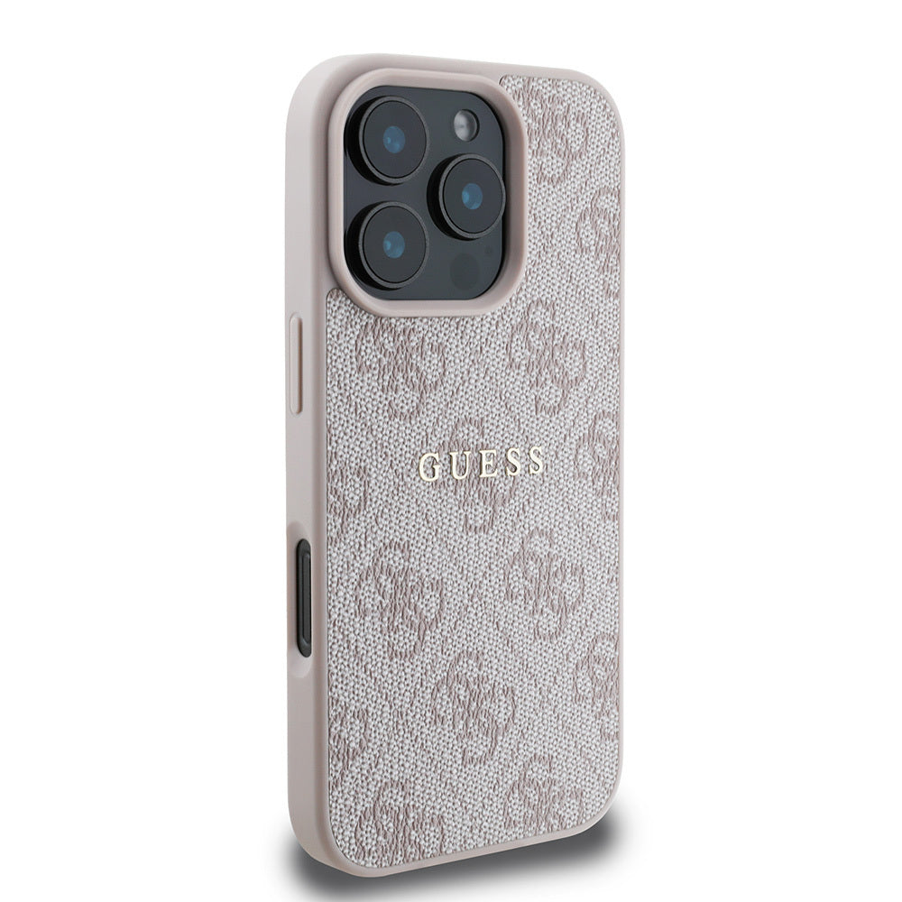 iPhone 16 Pro Max Kılıf Guess Orjinal Lisanslı M-safe Şarj Özellikli 4G Desenli Yazı Logolu Kapak