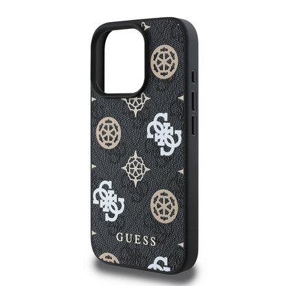 iPhone 16 Pro Max Kılıf Guess Orjinal Lisanslı M-safe Şarj Özellikli 4G Desenli Yazı Logolu Peony Kapak