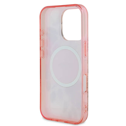 iPhone 16 Pro Max Kılıf Guess Orjinal Lisanslı M-safe Şarj Özellikli Flower Tonal Circle Kapak
