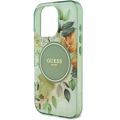 iPhone 16 Pro Max Kılıf Guess Orjinal Lisanslı M-safe Şarj Özellikli Flower Tonal Circle Kapak