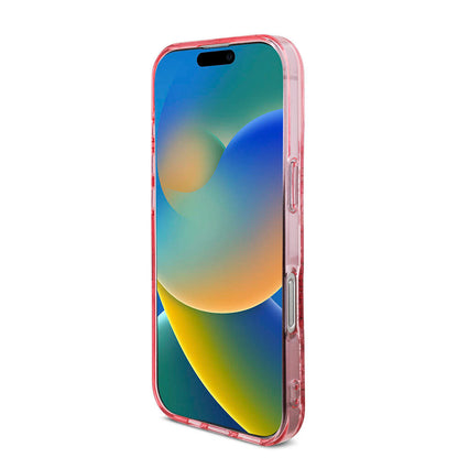 iPhone 16 Pro Max Kılıf Guess Orjinal Lisanslı M-safe Şarj Özellikli IML Baskılı Çiçek İnci Bileklikli Kapak