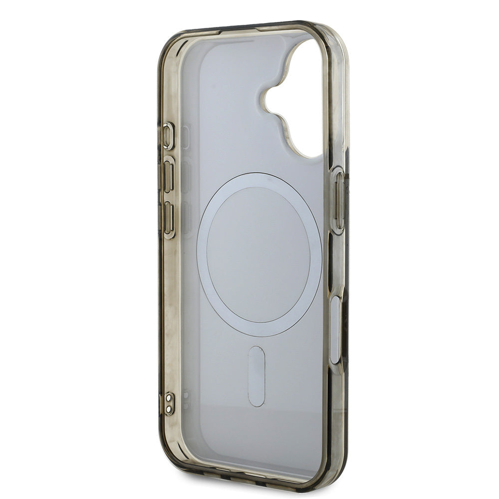 iPhone 16 Pro Max Kılıf Guess Orjinal Lisanslı M-safe Şarj Özellikli IML Baskılı Klasik Logolu 4G Desenli Kapak