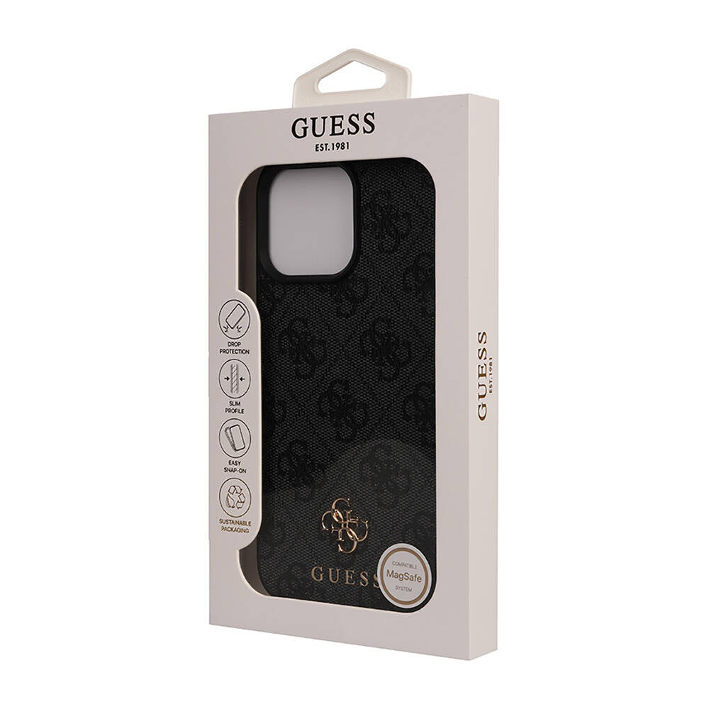 iPhone 16 Pro Max Kılıf Guess Orjinal Lisanslı M-safe Şarj Özellikli Small 4G Classic Kapak