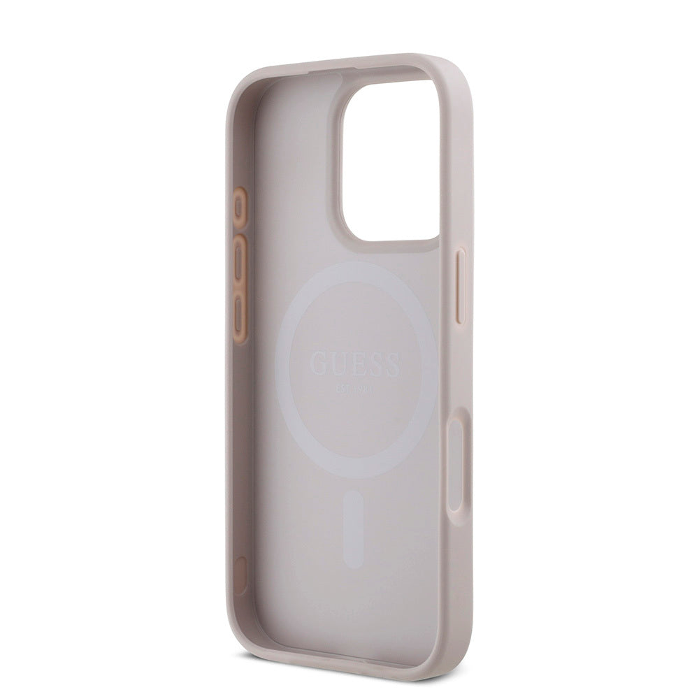 iPhone 16 Pro Max Kılıf Guess Orjinal Lisanslı M-safe Şarj Özellikli Small 4G Classic Kapak