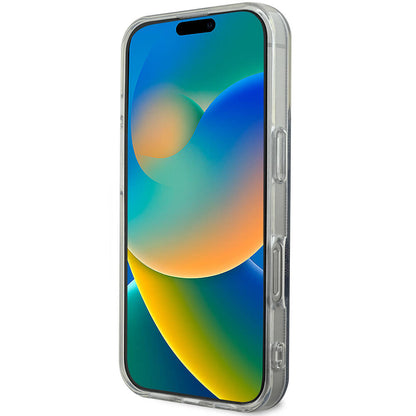 iPhone 16 Pro Max Kılıf Guess Orjinal Lisanslı M-safe Şarj Özellikli Yazı Logolu 4G Desenli Kapak