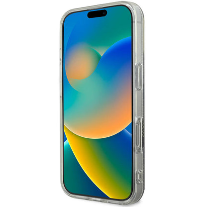 iPhone 16 Pro Max Kılıf Guess Orjinal Lisanslı M-safe Şarj Özellikli Yazı Logolu 4G Desenli Kapak