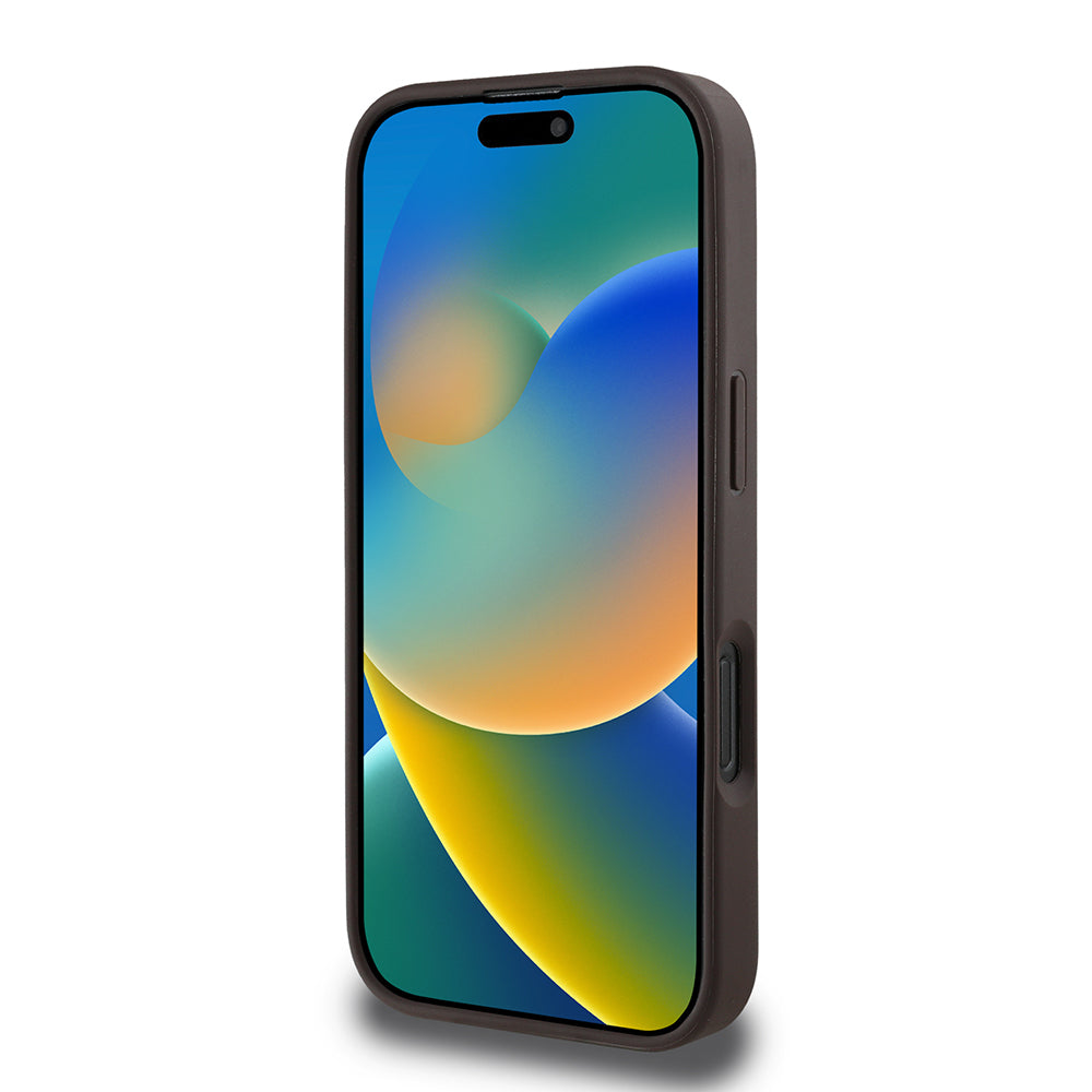 iPhone 16 Pro Max Kılıf Guess Orjinal Lisanslı M-safe Şarj Özellikli Yazı Logolu Circle Classic Kapak