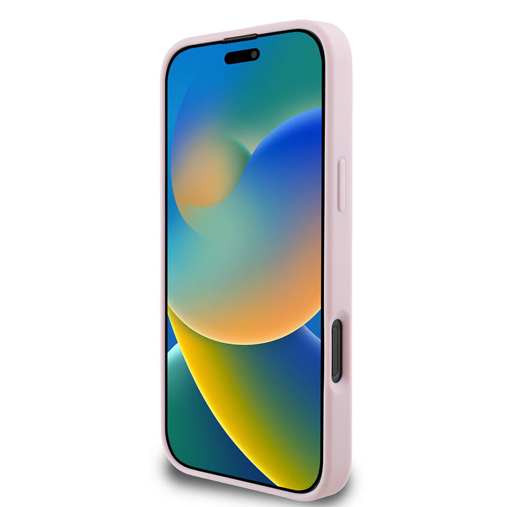 iPhone 16 Pro Max Kılıf Guess Orjinal Lisanslı M-safe Şarj Özellikli Yazı Logolu Grained Kapak