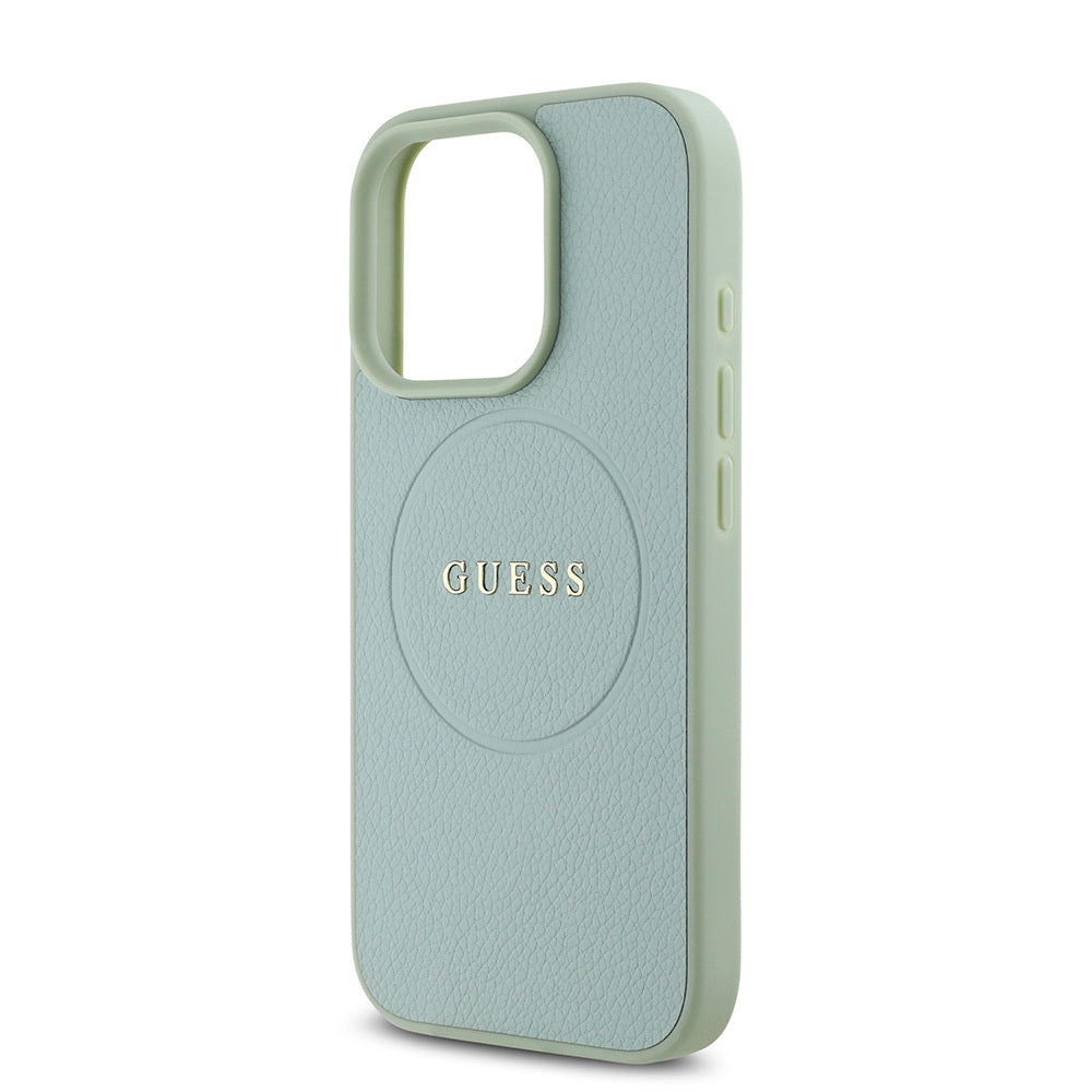 iPhone 16 Pro Max Kılıf Guess Orjinal Lisanslı M-safe Şarj Özellikli Yazı Logolu Grained Kapak