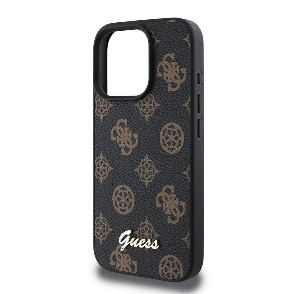 iPhone 16 Pro Max Kılıf Guess Orjinal Lisanslı M-safe Şarj Özellikli Yazı Logolu Peony Kapak