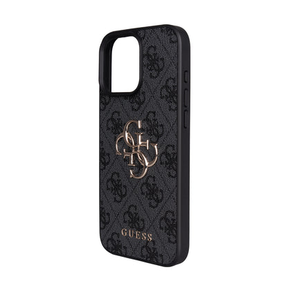iPhone 16 Pro Max Kılıf Guess Orjinal Lisanslı PU Deri 4G Büyük Metal Logolu Çapraz Vücut Askılı Kapak