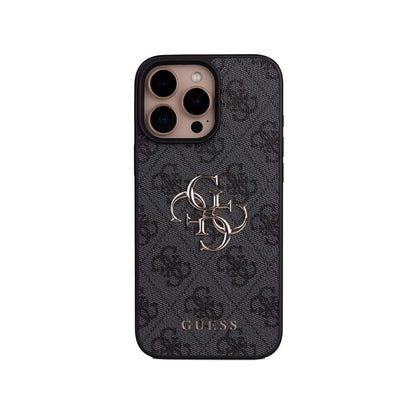 iPhone 16 Pro Max Kılıf Guess Orjinal Lisanslı PU Deri 4G Büyük Metal Logolu Çapraz Vücut Askılı Kapak