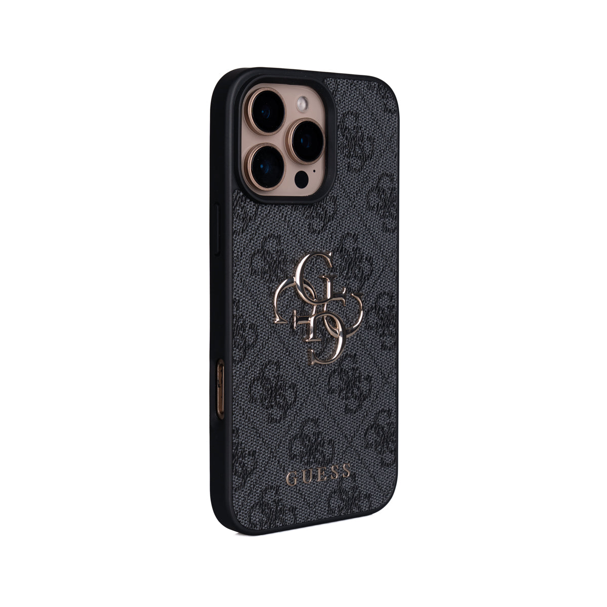 iPhone 16 Pro Max Kılıf Guess Orjinal Lisanslı PU Deri 4G Büyük Metal Logolu Çapraz Vücut Askılı Kapak